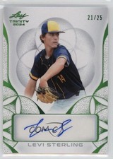 2024 Leaf Trinity Auto Green 21/25 Levi Sterling #BA-LS1 Auto 0rd2