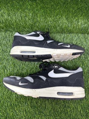Nike Men s Sz 11.5 Air Max 1 Patta White Black Running Shoes Sneaker DQ0299-001