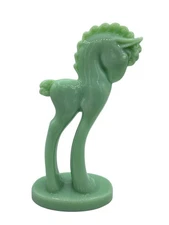 Vintage Mosser Jadeite Glass Green Trojan Horse Pony Figurine Large 11" Art Deco