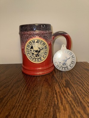 Iron Bean Coffee Co Christmas Fred On A Mug & Ornament 191 Made Deneen Pottery