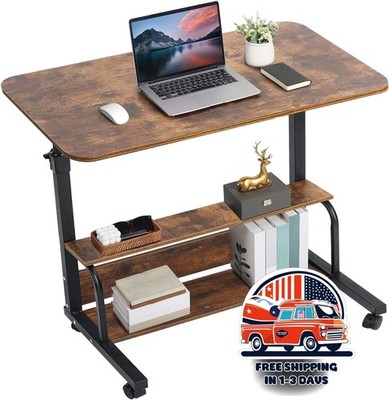 Mesa Portátil Para Computadora Escritorio Ajustable Cama Sofá Con Ruedas Laptop