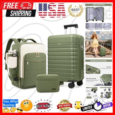 Luggage Sets 3 Piece, Carry On Luggage 20In With Spinner Wheels,PC Hardside S...
