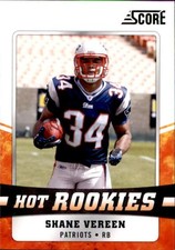 Shane Vereen 2011 Score Hot Rookie Card #25. rookie card picture