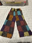 Cotton Patch Work Wide Leg Palazzo Pants Rising Hippie Boho Medium M NWT — photo 1