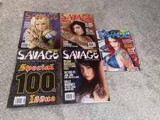 Lot of 5 TATTOO SAVAGE magazines - 4 from 2009 / 1 from 2014 - body modification