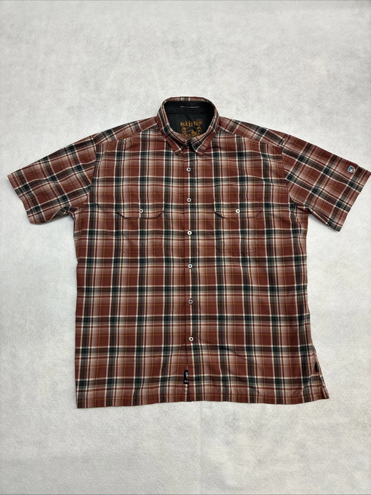 Kuhl Response Shirt Mens 2XL Plaid Button Up Outdoors Hiking UPF Performance