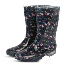 Image of Ladies Anti-Skid Waterproof Rubber Wellies Lightweight Women Wellington Boots