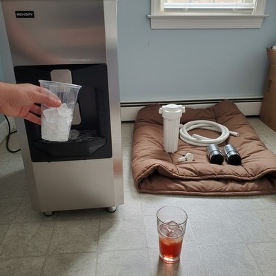 Certified 130Lbs Bin Commercial Ice Maker - Quick Ice in 10-15 Min!