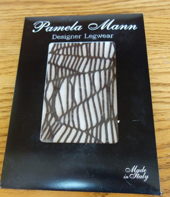 Pamela Mann Designer Legwear Cobweb Net Tights Gothic Metal Halloween One Size