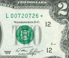 **STAR - 6 DIGIT** $2 1976 ((CU)) FEDERAL RESERVE (RED GLUE) (1st of 4 consec) — photo 1