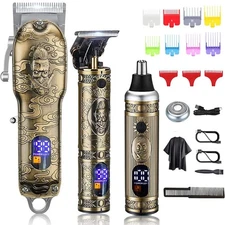 Suttik Hair Clippers for Men Barber Clippers and Trimmer Set of 3, Profession...