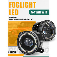 For Jeep Wrangler Jl Gladiator Jt 2018-2023 4 Inch Halo Led Fog Lights Bumper 2x For Jeep Wrangler Jl Gladiator Jt 2018-2023 4 Inch Halo Led Fog Lights Bumper 2x
