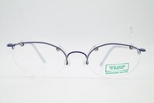 Vintage Glasses BENETTON UCB 158 Blue Half-Rim Eyeglass Frame