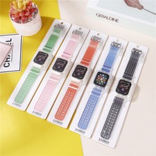 38/40/42/44mm Silicone Sport iWatch Band Strap for Apple Watch Series 6 5 4 3 SE