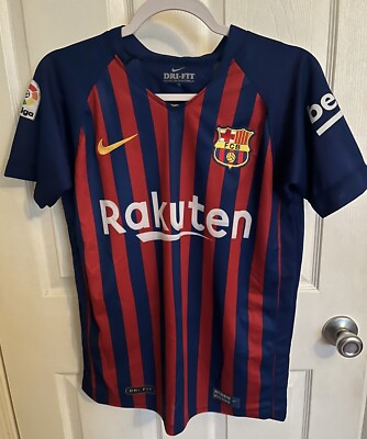 Messi #10 FCB Barcelona Jersey 2018 Nike Authentic Dri Fit LaLiga Size Small S