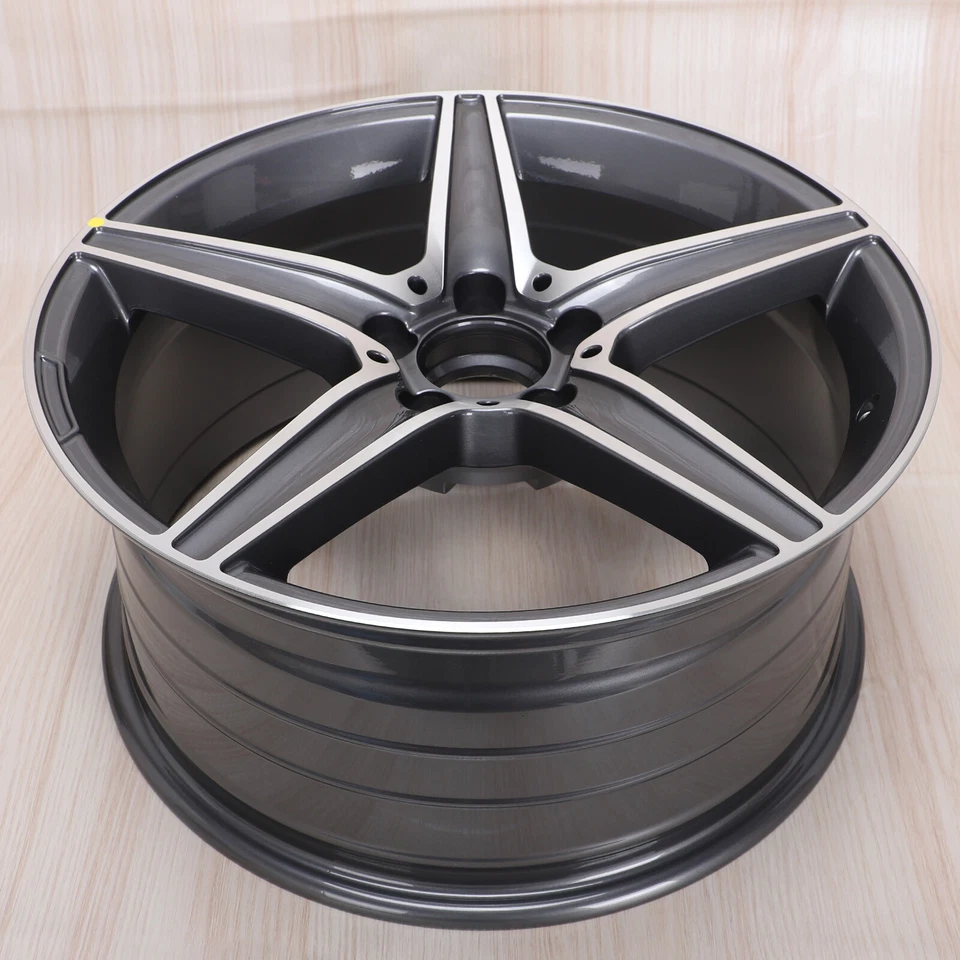 18” x 8.5" Machined GREY Wheels Rims For Mercedes Benz E300 E350 E400 E550 C E - Image 4 of 4
