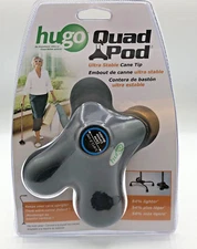 Hugo Mobility Quadpod Ultra Stable Cane Tip Compact Quad Design 3/4" Lightweight