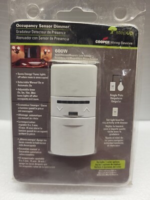Cooper Wiring Occupancy Sensor Dimmer Light Switch 600W white almond ivory 