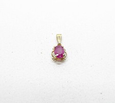9ct Gold Ruby Pendant New Yellow Gold with gift box