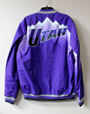 New NBA Utah Jazz City Edition embroidery zip up purple nylon