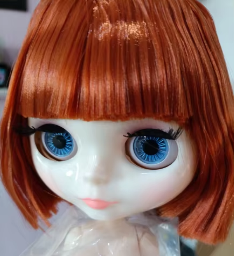 Blythe Doll Shoulder Hair Shiny Face White Skin BJD 4 Color Eye Collectible Toys