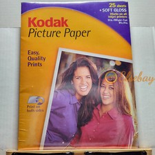 Kodak 25 Sheets Soft Gloss Picture Photo Paper 8 1/2" x 11" 8.5 x 11 NEW