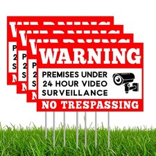 No Trespassing This Property Is Protected By Video Surveillance Yard Signs Lawn