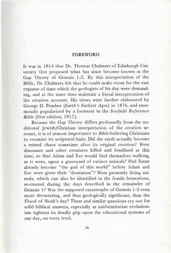 Unformed & Unfilled A Critique of the Gap Theory by Weston Fields. Creationism - Picture 3 of 4