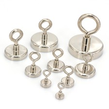 10x Neodym Magnet Topfmagnet 16mm 8Kg Extra Stark Ösenmagnet Gewinde M4 Rund snf