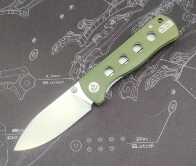 QSP Canary Folder 14C28N Stahl Linerlock G10 Olive Green Stonewashed