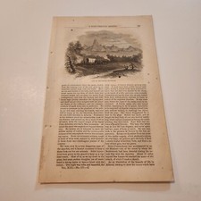 Campamento en las Montañas Pinitos México c. 1865 Grabado (285)