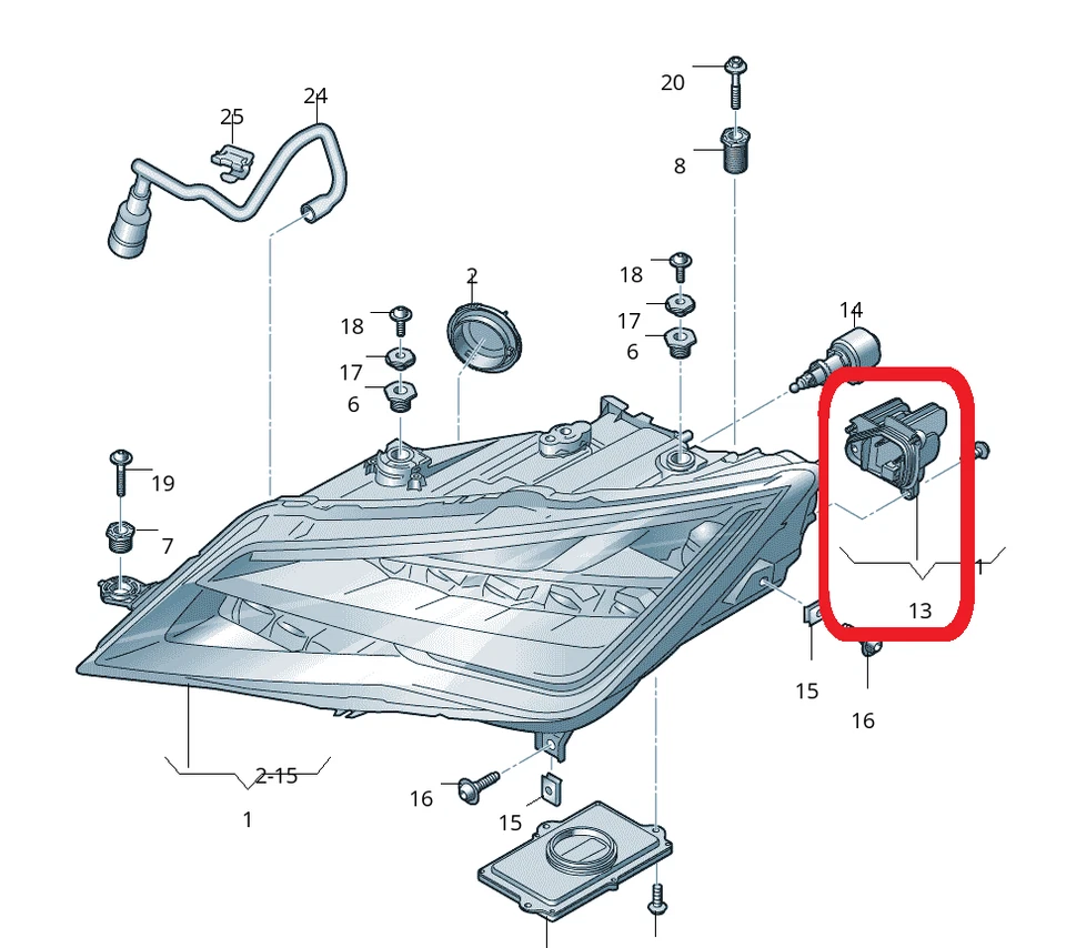 Genuine Headlight LED DRL Daytime Running Light Module Ballast For Seat Leon 5F - Image 3 of 3