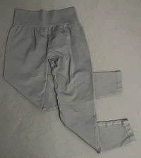 OQQ  Leggings Womens Size Large Dark Grey Slim No Front Seam Yoga Leggings