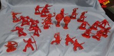 26 vintage Red old western toy figures good details 45m 1.75" Lot TS10