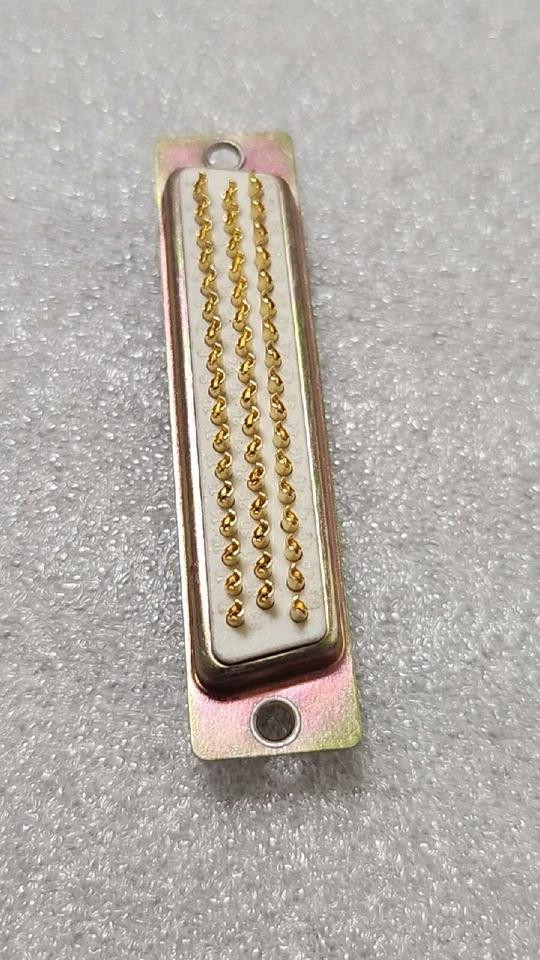 2 Pcs) Cinch D-Sub Connector DD-50P  50 Pins Gold Plated 3 Row  Shell Screw Lock - Image 4 of 4