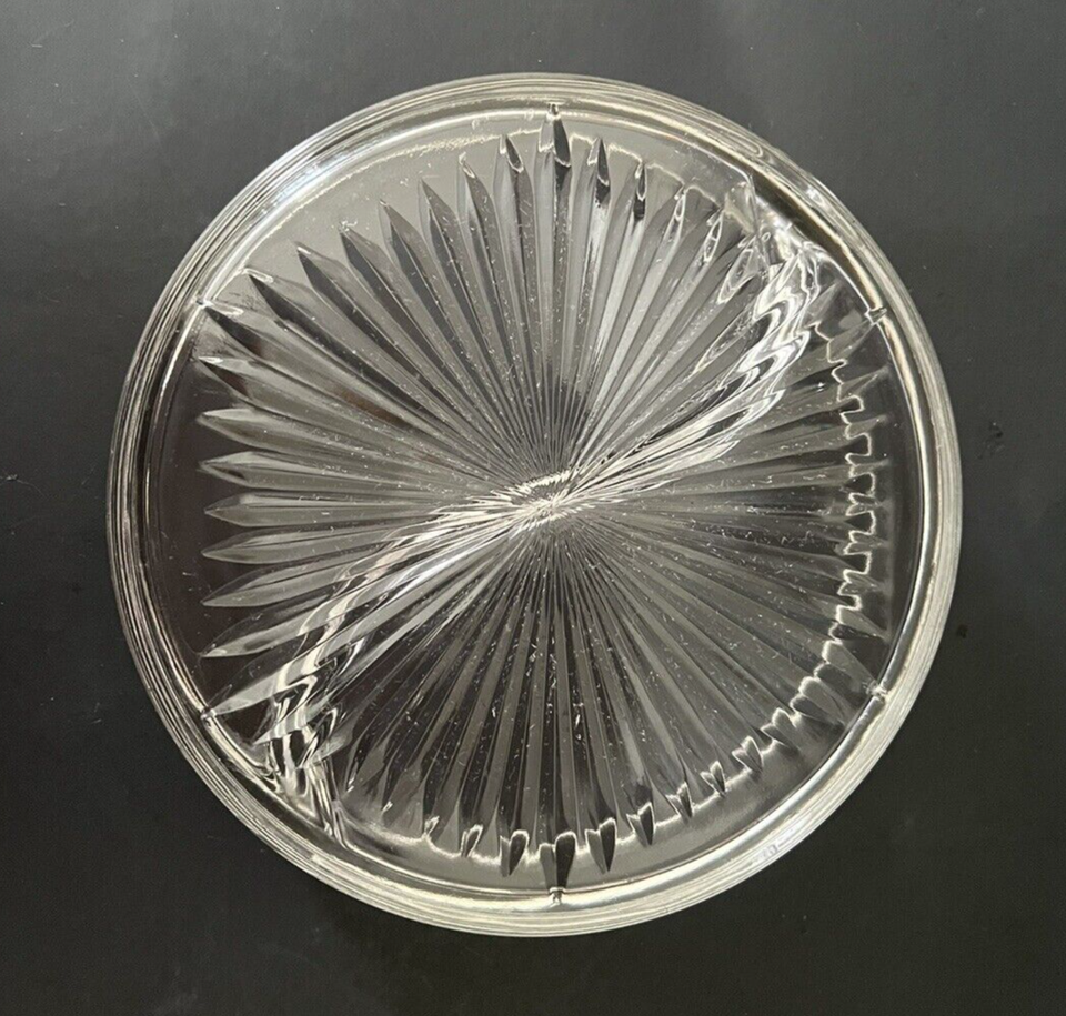 Vintage Split Clear Glass Candy Dish eBay