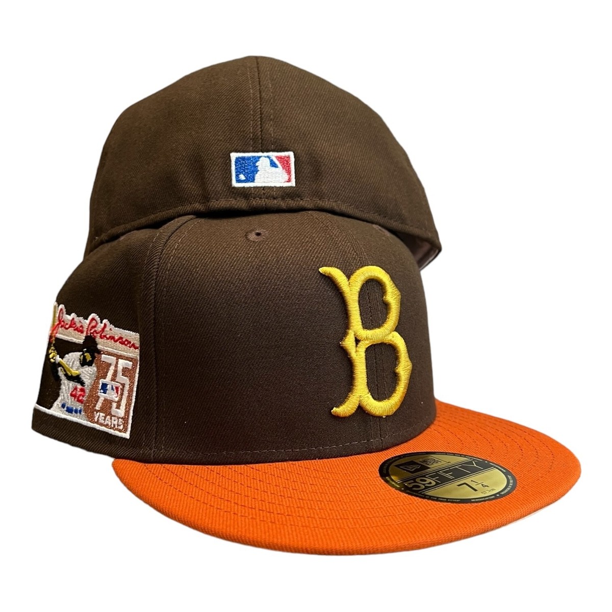 New Era Brooklyn LA Dodgers 59FIFTY Hat Cap Brown Jackie