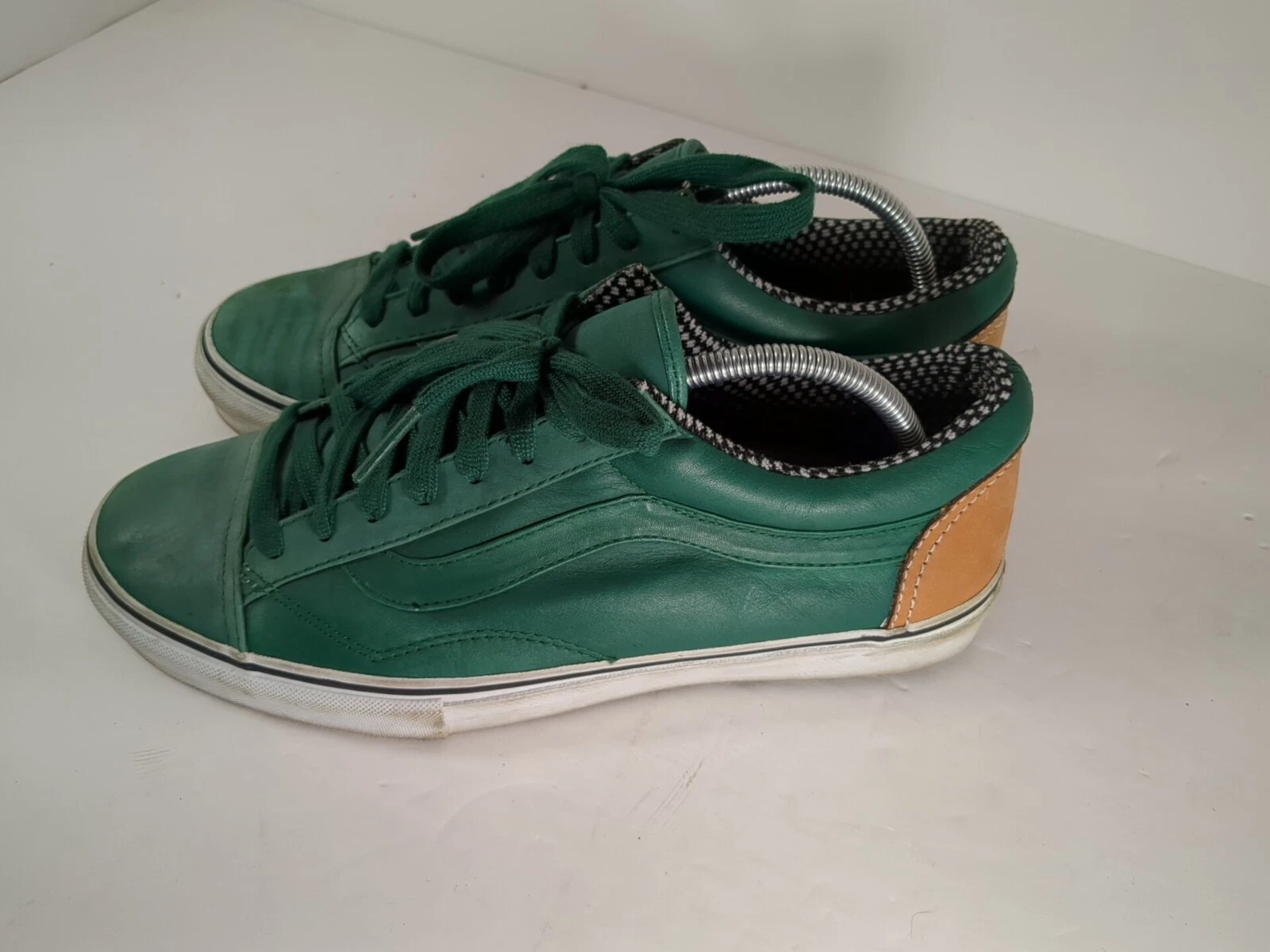 RARE? VANS x Supreme Old Skool cuir vert pointure 10,5 chaussures de skateboard homme