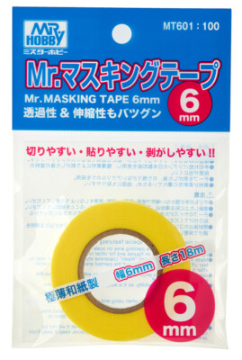 MW22 MR. HOBBY MT601 MR.MASKING TAPE 6mm x 18m ABKLEBE-BAND  ZUBEHÖR-TAPE