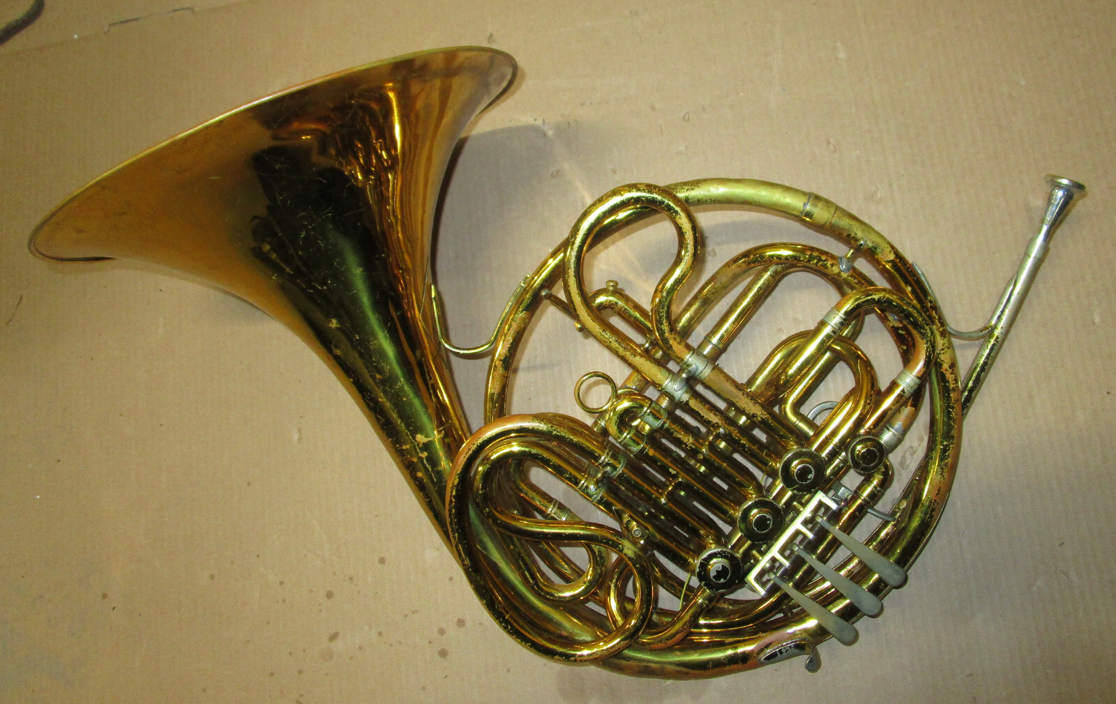 Vintage King Double French Horn !NoReserve! King H2 Mouthpiece & Case