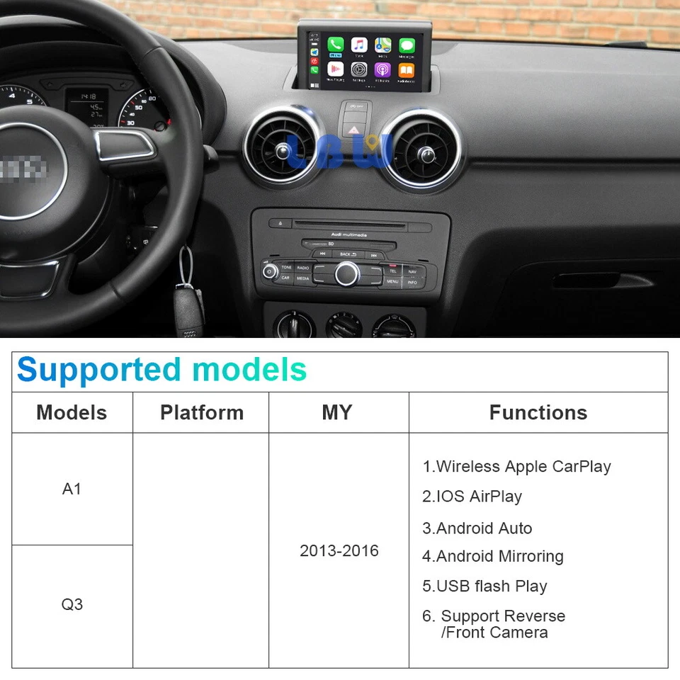 For Audi A1 Q3 2013-2016 Android Auto Wireless CarPlay Original Display Foto 2 de 4