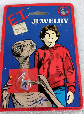 Vintage 1982 ET Jewelry Movie Charm Star Power NEW NOS MOC Sealed