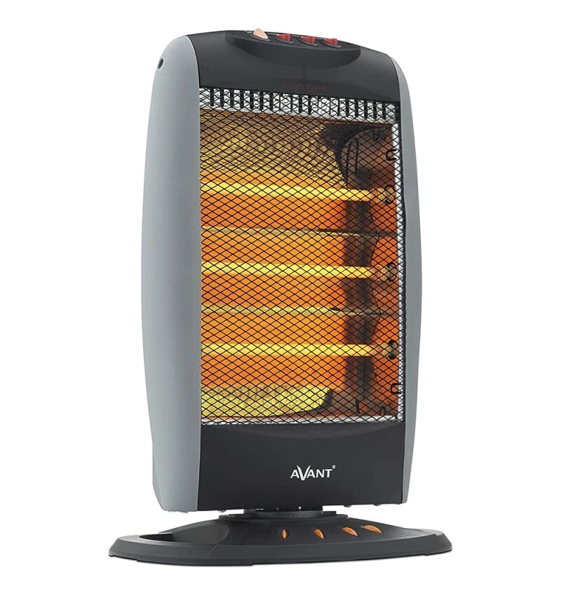 Estufa eléctrica AV7574 de cuarzo oscilante de 3 tubos, 1200w. Calefactor