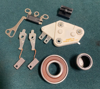 Delco 10SI 12SI 1 Wire Self Excited Alternator Kit Regulator Brushes Bearings