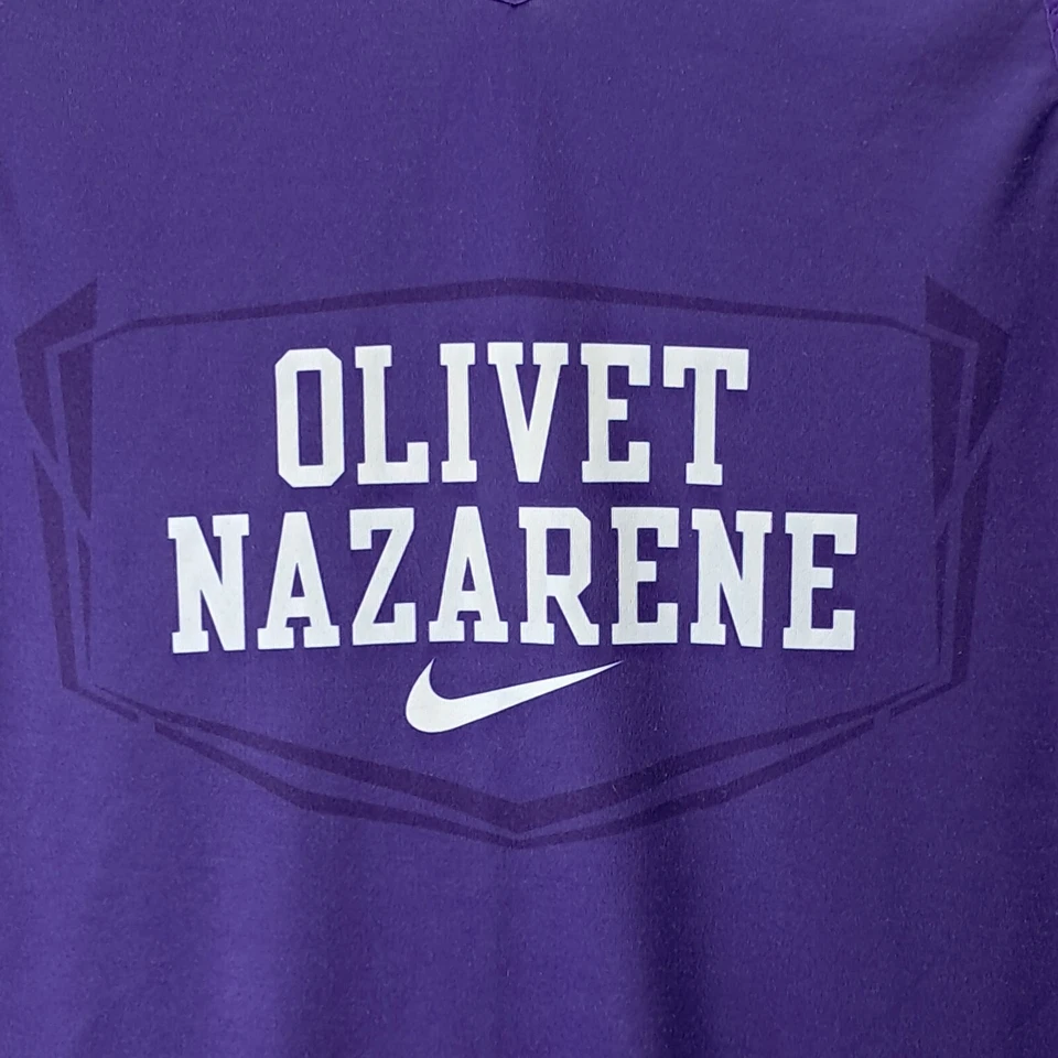 Nike Jersey Unisex Olivet Nazarene 30 Reversible Púrpura Blanco 2XT Foto 2 de 4
