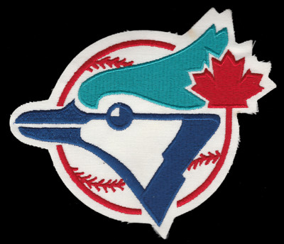 1990'S TORONTO BLUE JAYS MLB BASEBALL VINTAGE 6'' JERSEY FRONT TEAM LOGO PATCH