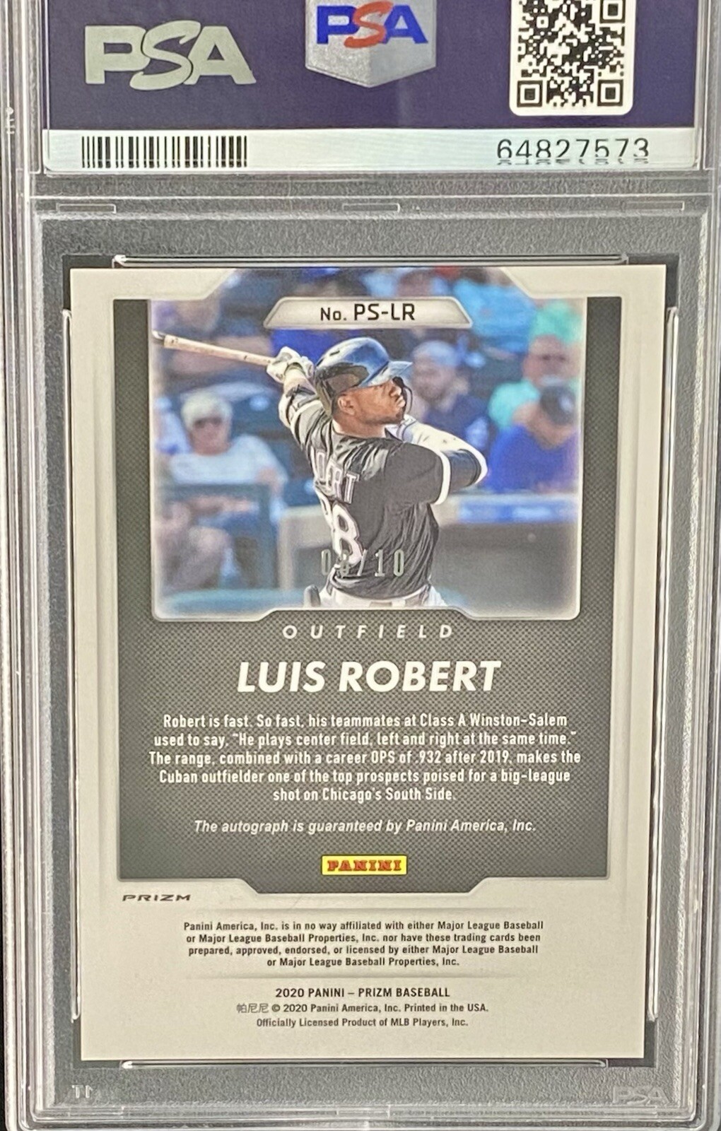 2020 Panini Prizm Prospect Signatures Gold RC Luis Robert /10 PSA 10!! 🔥 🔥 view 2