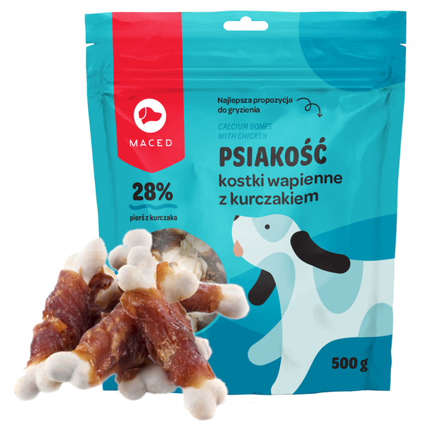 Maced Hundeknochen Mit Huhn Leckerli FüR Hunde Kauknochen 500G-image