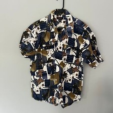 Vintage Accents Button Down Shirt Size XL Tropical Print