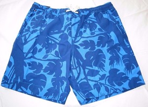 blue navy blue leaves casual TH 